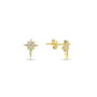 Heliophilia Silver NRZ999568 Pendientes de Plata de Ley 925 con Baño de Oro y Circon